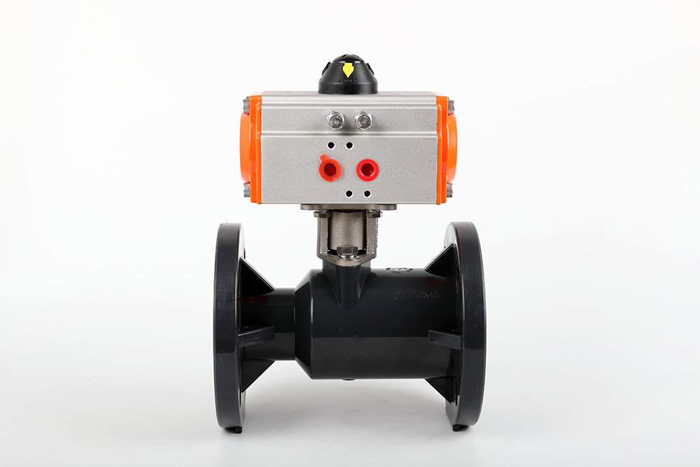 依兰气动法兰一体球阀